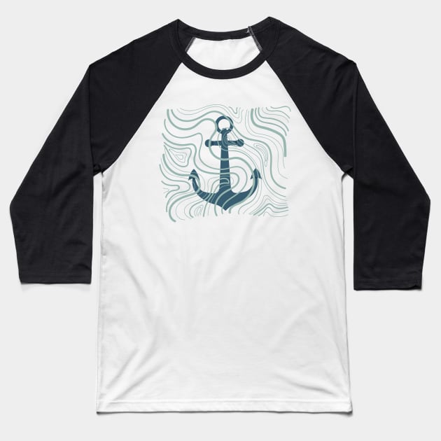 Nautical Anchor Baseball T-Shirt by LittleMissy